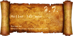 Holler Tímea névjegykártya
