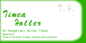 timea holler business card